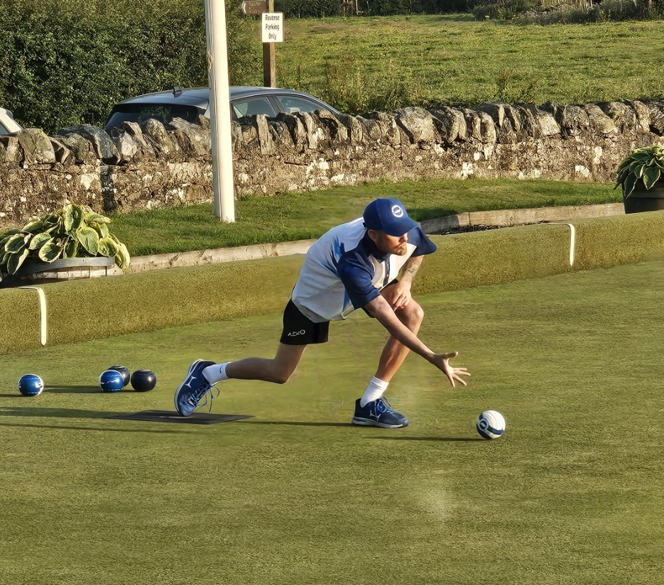 Polmaise’s Aaron Furzer delivers a bowl during the final on his way to becoming the 2026 Stirling Area and District Champion of Champions.
